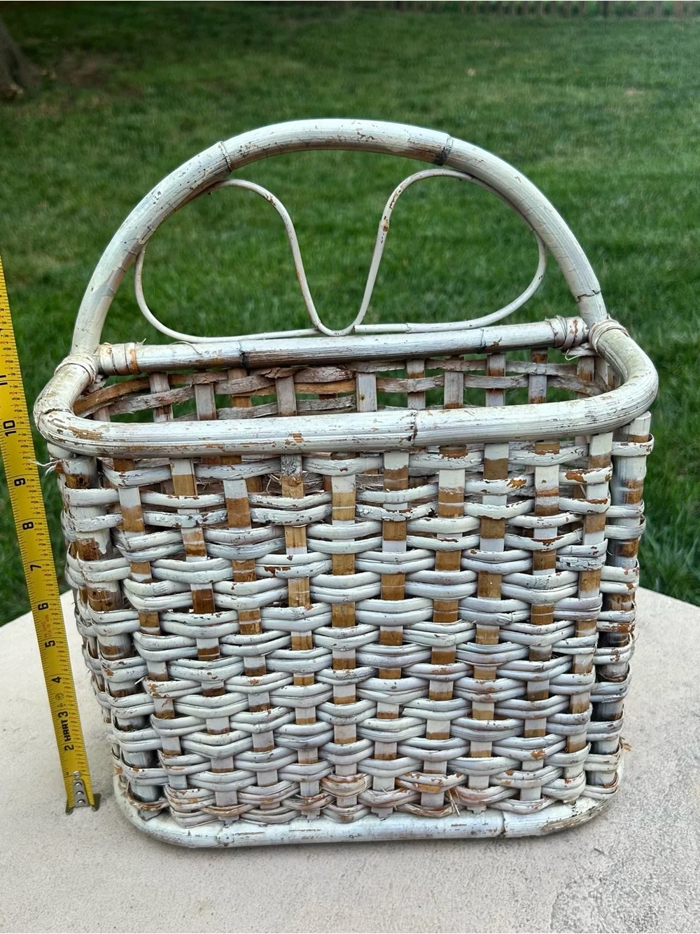 Vintage Woven Wicker Wall Basket